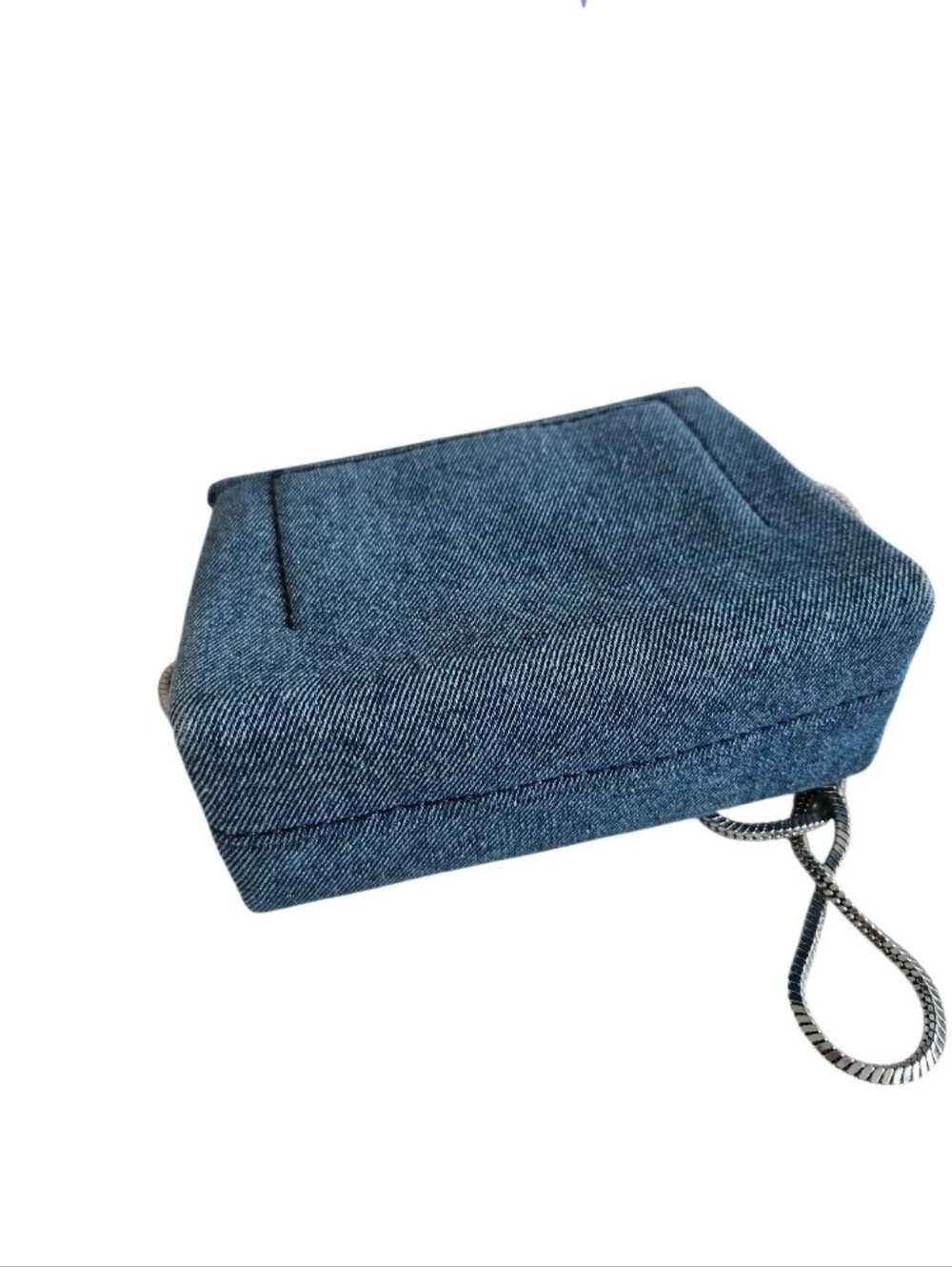 3.1 Fhillip Lim Denim Mini  Alix Crossbody Bag with Silver Chain - Picture 8 of 13